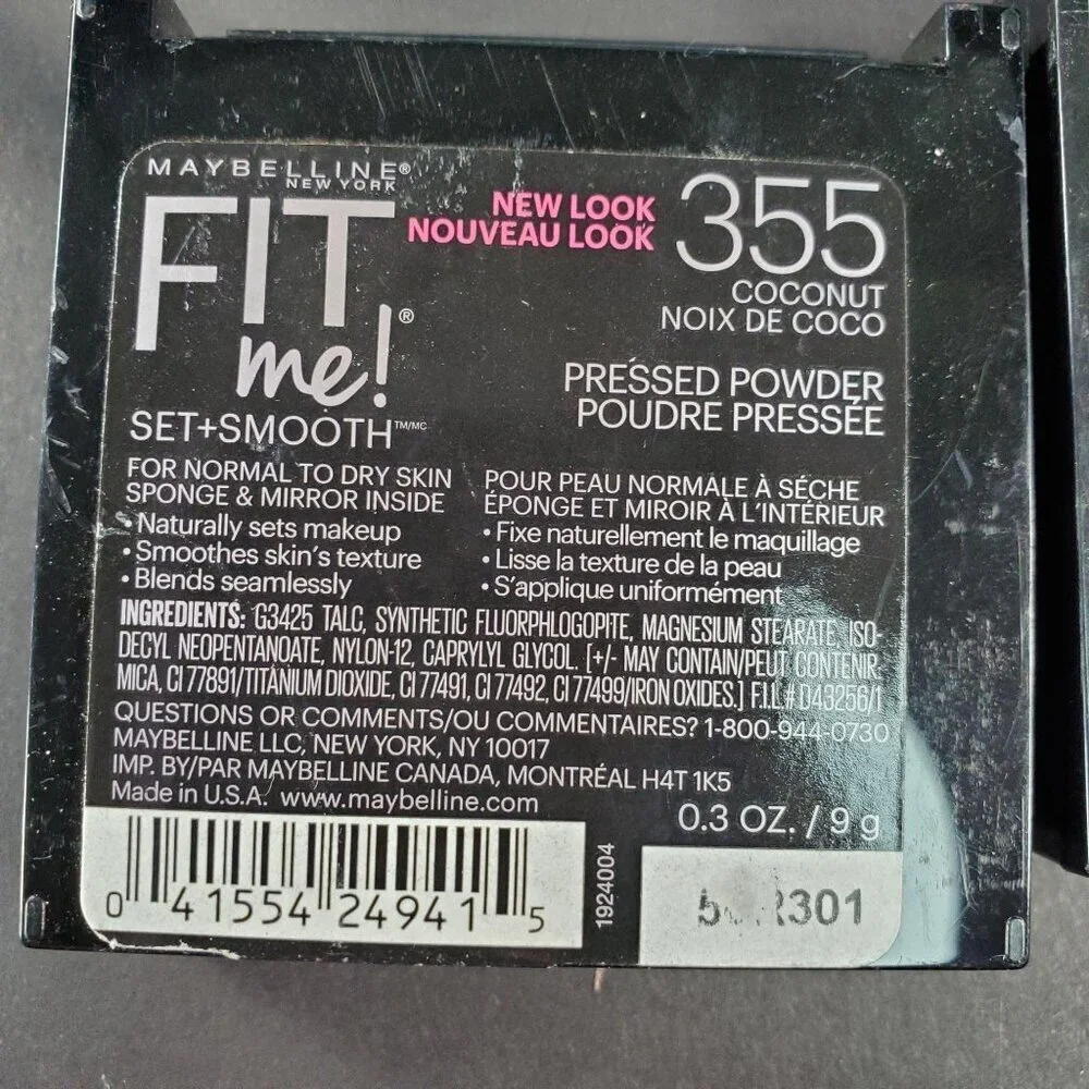 Maybelline Pressed Powder Coconut 355 Face Make Up New York Fit Me Set Smooth